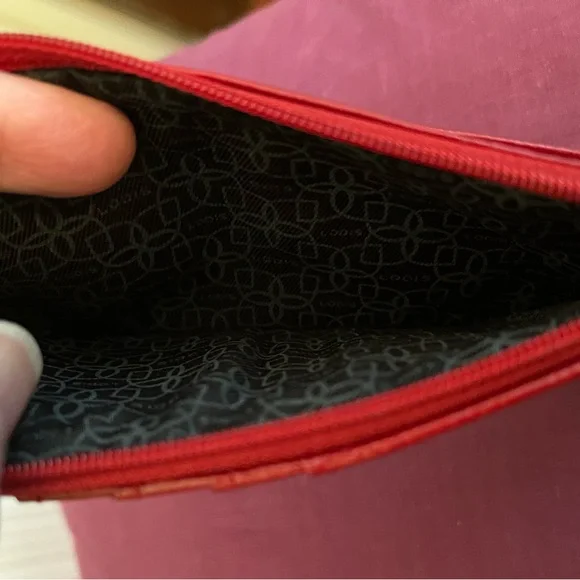 LODIS RED LEATHER CARD HOLDER! GORGEOUS! - Picture 8 of 10